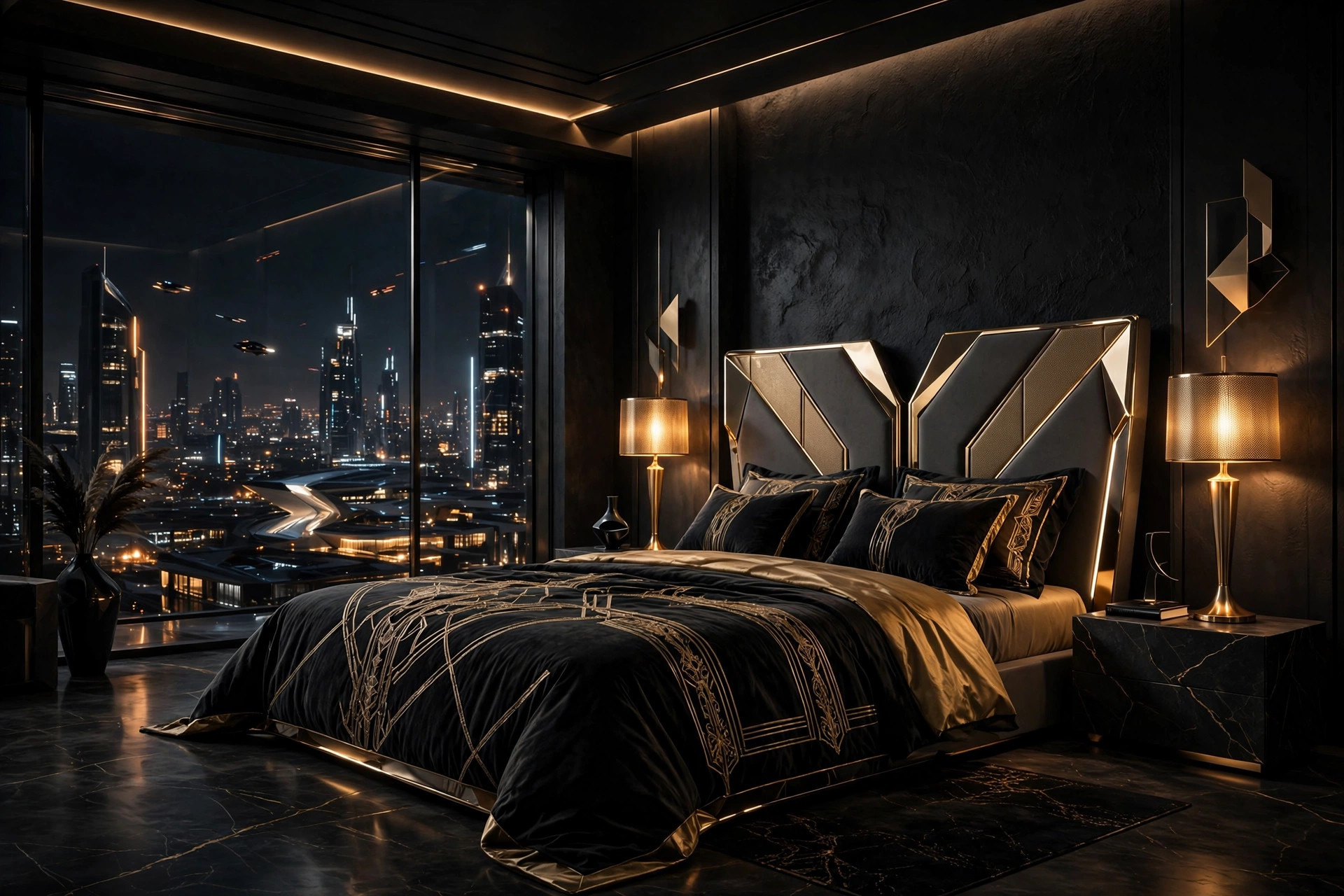Chambre raffinée après rénovation